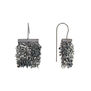 Silver wire mesh beaded earrings by Milena Zu